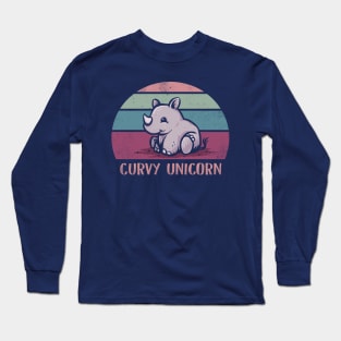 Curvy Unicorn Long Sleeve T-Shirt